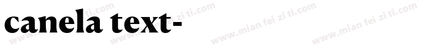 canela text字体转换